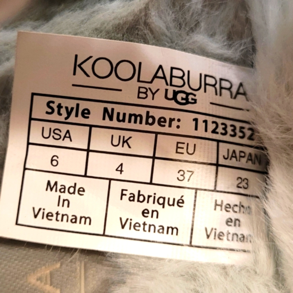 KOOLABURRA by UGG Mint Green Fuzzy Slide Slippers Size 6 - Picture 14 of 14